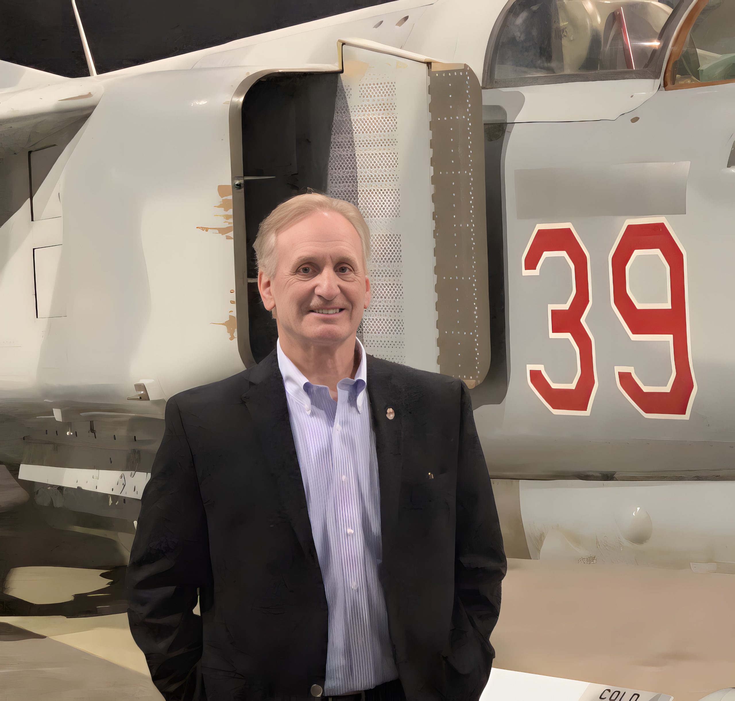 Author in front of MiG-23 